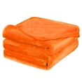 thumbnail image 1 of Manta de Cama PiccoCasa reversible de franela lana 100% Microfibra suave Naranja 200x230cm, 1 of 11