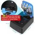 thumbnail image 3 of Caja de llaves montada en la pared con código de 4 dígitos, caja fuerte impermeable para llaves, caja de seguridad para llaves combinadas para el hogar, garaje, escuela - azul JFHHH pequeña, 3 of 5