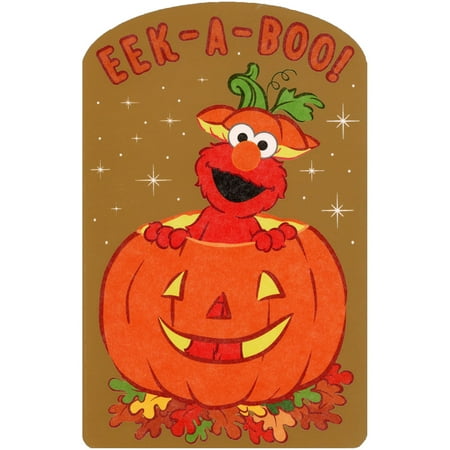 American Greetings Elmo Pumpkin Eek A Boo! : Sesame Street : Baby's 1st / First Halloween Card