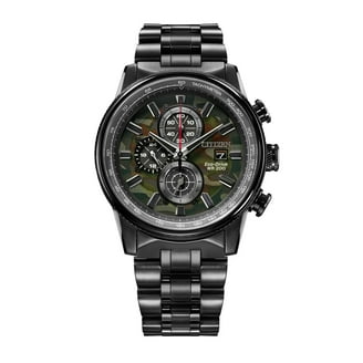 クォーツ腕時計 CITIZEN　ブラック ステンレス Citizen Men's BU2025-76E Calendrier Watch Black 44mm Black