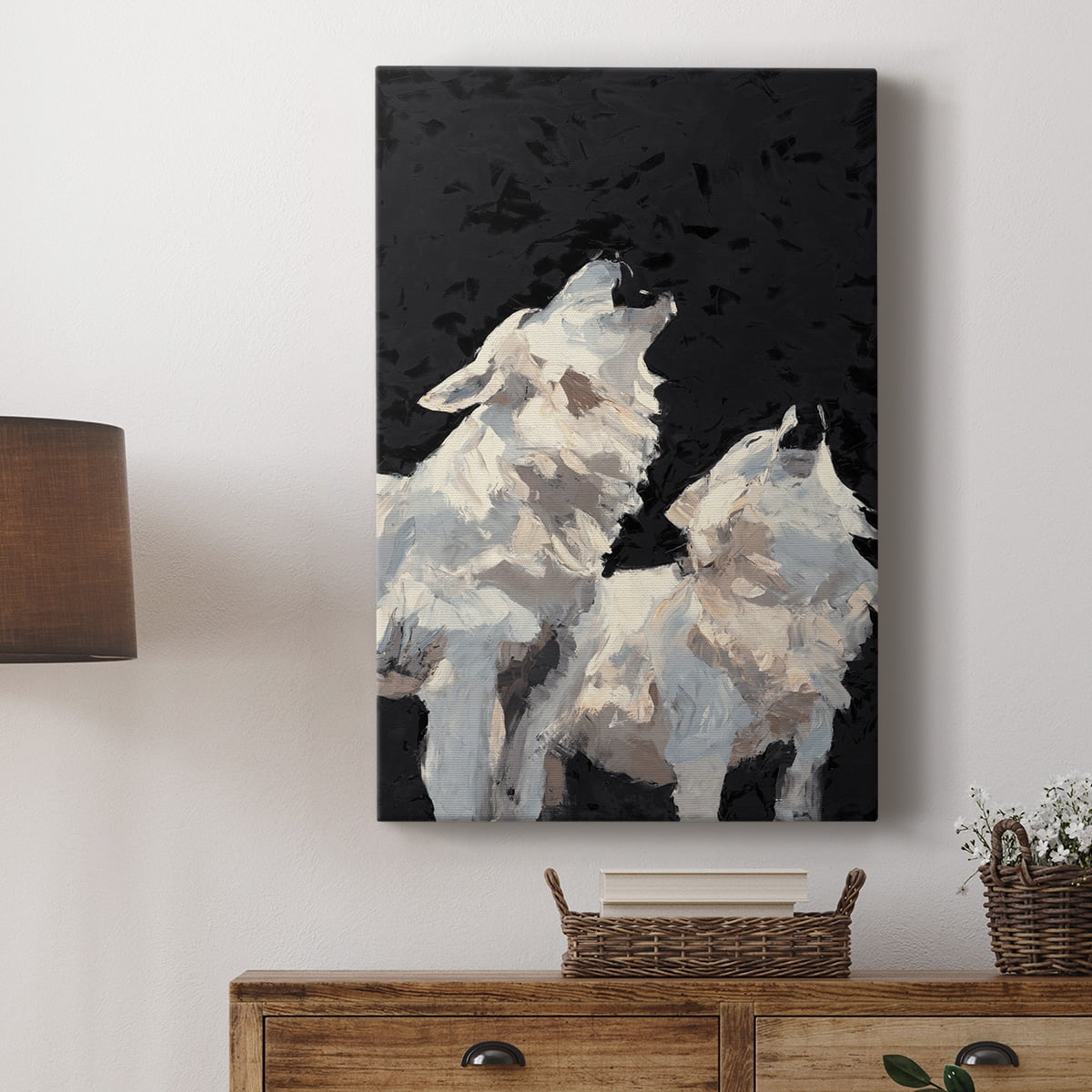 Midnight Wolves Premium Gallery Wrapped Canvas - Ready to Hang