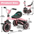 thumbnail image 5 of KORIMEFA Kids Tricycles Age 1 to 4 Years, Toddler Tricycle Kids Trikes Tricycle with Storage Basket, Gift Toddler Bikes, Gift Toys for Boy Girl, 5 of 11