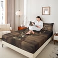 thumbnail image 4 of Homewish Wildlife Deer 3pcs Twin Sheet Sets For Kids Children Teens,Woodland Animal Twin Fitted Sheet,Lodge Cabin Breathable Flat Sheet,Luxury Bedroom Decor, 4 of 7