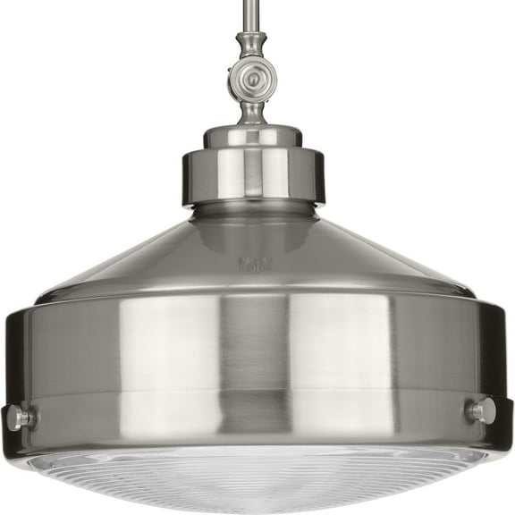 Progress Lighting Loftin 1-Light Pendant, Brushed Nickel, Clear Glass Shade