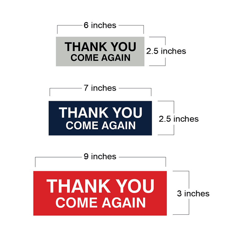Basic THANK YOU COME AGAIN Sign (Walnut) - Small - Walmart.com