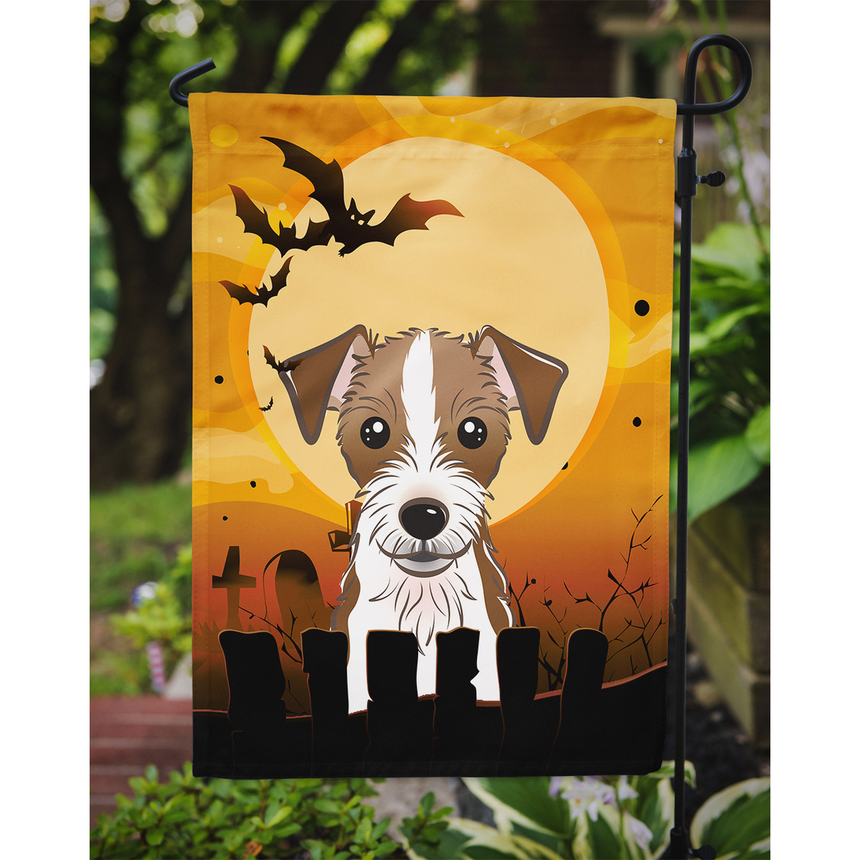 Bandiera Da Giardino Double Face Halloween Jack Russell Terrier - 28x38cm | Caroline's Treasures