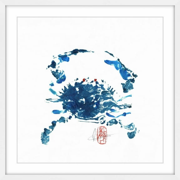"Blue Crab" Framed Painting Print