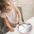 thumbnail image 6 of Taotique Stainless Steel Baby Plates with Suction, 9" Toddler Divided Plates with Removable Silicone Sleeves for Baby Snack Dishes, Blue & Pink, 6 of 7