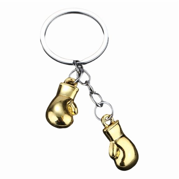 Boxing Gloves Keychain Pendant for Men Women Simulation Fitness Equipment Keyring Couples Car Keys Accessories Gift