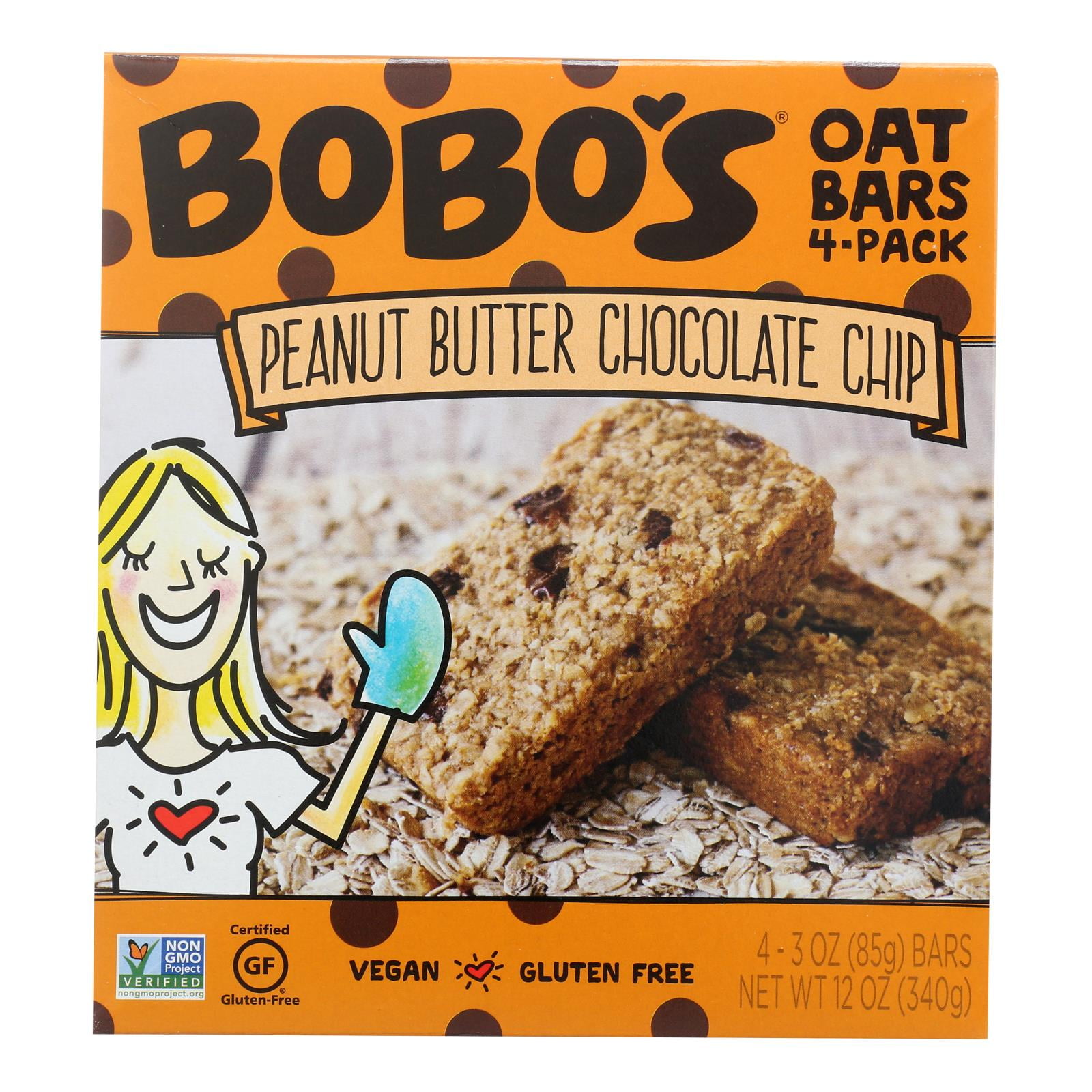 Bobo's Oat Bars Oat Bar Peanut Butter Chocolate Chip Case Of 6