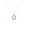 Rose, variant on Pure Elegance "NK" Initial Round Amethyst Pendant Necklace For Women 925 Silver 14K Rose Gold Over