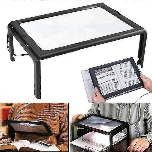 hands free magnifying glass light magnifier large reading home 26-27s