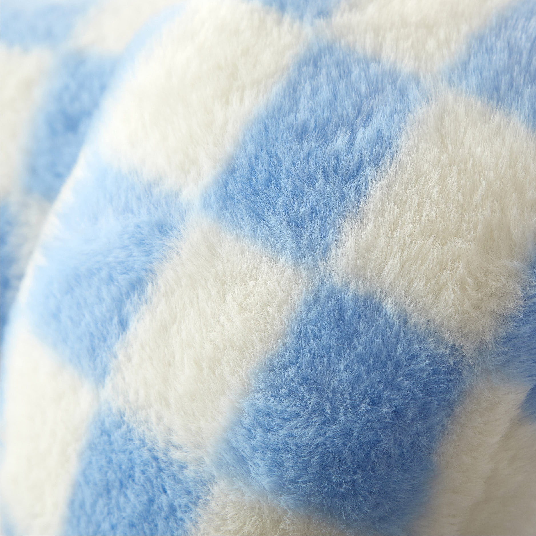 Mainstays Blue Checkered Knot Faux Fur Body Pillow, 22" L x 11" W