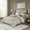 Khaki, variant on Madison Park Emilia Cal King 12 Piece Jacquard Comforter Set with Bed Sheets in Khaki