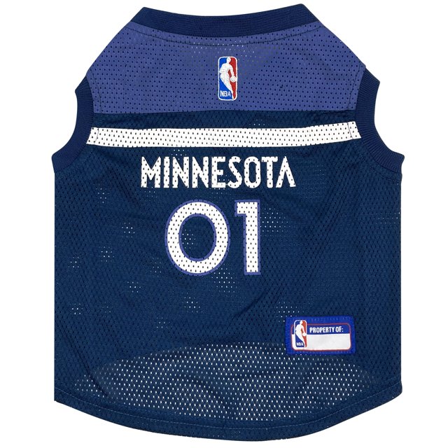 Pets First NBA Minnesota Timberwolves Dog Jersey, Large - Tank Top Basketball Pet Jersey