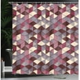thumbnail image 3 of Ambesonne Geometric Shower Curtain, Abstract Retro Modern Art, 69"Wx84"L, Ruby Maroon, 3 of 4