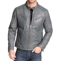 Luis Leather Men’s Biker’s and Bombers Silver Grey Jackets