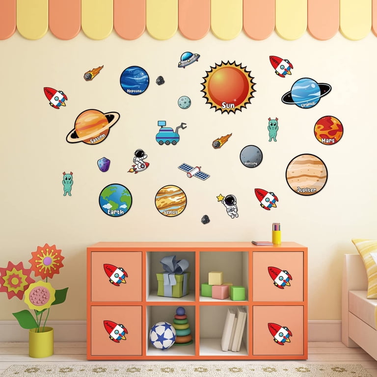 Outer Space Party Decorations 100-Piece Outer Space Cutouts Set - Solar ...