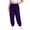 Purple, variant on Pants for Women Fashion Casual Plus Size Solid Color Pants Elastic Waist Comfortable Pants Sweatpants Joggers Workout Lightweight Sweat Pants Pocket
