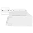 thumbnail image 6 of Full Size Platform Bed with Desk and 6 Drawers, White Wooden Storage Bed Frame with Shelves and Dressing Table, 6 of 10