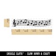 thumbnail image 2 of Music Staff with Notes Rectangle Rubber Stamp Stamping Scrapbooking Crafting - Small 2.50in, 2 of 7