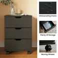 thumbnail image 5 of STARY Mobile File Cabinet for Home Office, 3-Drawer Wooden File Cabinet, Perfect for Under Desk Storage, Black, Non-Assembled, 5 of 9