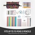 thumbnail image 6 of ZIPIT: Lenny Pencil Case - Doodles - Large Storage Capacity Zipper Pouch, Makeup-Stationery Bag, School-Travel, Washable Polyester, Kids-Teens-Adults, 6 of 10