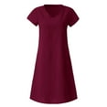 thumbnail image 4 of Robe d'Été pour Femmes Style Feminino Vestido T-Shirt Coton Décontractée Grande Taille Robe pour Dames, 4 of 6