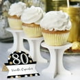 thumbnail image 5 of Big Dot of Happiness Adult 80th Birthday - Gold - Birthday Party Tent Buffet Card - Table Setting Name Place Cards - Set of 24, 5 of 8
