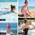 thumbnail image 6 of Girls One-Piece Cut Out Design Swimsuit with Cover Up Skirt Adjustable Straps Swimwear Solid Color Bathing Suit for Girls, 6 of 9