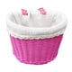thumbnail image 5 of Cesta para bicicleta para niños con correas de cuero, cesta ligera para guardar bicicletas. Rosa roja, 5 of 9