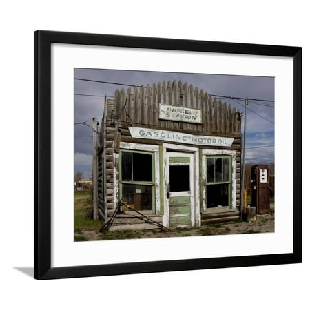Ruins of Gas Station, Pinedale, Wyoming, United States of America, North America Framed Print Wall Art By Balan