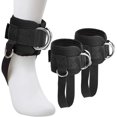 thumbnail image 1 of 1 par de correas de tobillo, puños de tobillo, puños de tobillo con anillo en D para máquinas, puños de entrenamiento acolchados ajustables para retroceso, entrenamiento de glúteos, 1 of 5