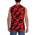 thumbnail image 4 of Fotbe Playing Cards Men's Camiseta sin Mangas Estampada para Hombres, Playera Casual para Gimnasio, Entrenamiento, Playa-Medium, 4 of 7