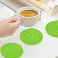 thumbnail image 5 of Placemats Woven Round Non Slip Antis Scald Gauze , Western Restaurant Table Insulating Mats Household Coasterss and Bowl Mats 6 Pc with Storage Bracket, 5 of 9