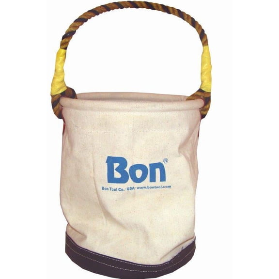 Bon 41-102 Tool Bucket- Economy Canvas with Leather Bottom