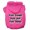 Bright Pink, variant on Pet Dog Cat Hoodie Screen Printed, "You Come, You Sit, You Stay"