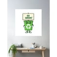 thumbnail image 2 of Cartoon Recycling Bin Character Poster Wall Art, Modern Wall Decor For Living Room Bedroom, 8x12 UNFRAMED, 2 of 3