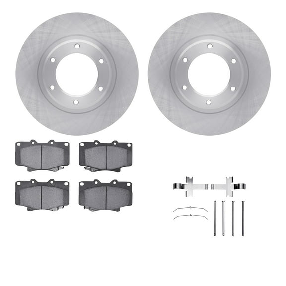 Dynamic Friction Company Front Brake Rotors with 5000 Advanced Brake Pads includes Hardware 6512-76448