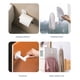 thumbnail image 4 of Bewildely Colgador de pared autoadhesivo para baño, ropa retráctil, albornoz, soporte de almacenamiento, estante trasero de puerta colgante de plástico Cocina y Comedor Gris blanco Bewildely HA064710-03, 4 of 6
