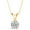Yellow Gold Plated, variant on Aone Jewelry 10 Carat Round Moissanite Solitaire Pendant Necklace for Women | EF-VS1 Clarity | 14K Gold Over 925 Sterling Silver with Cable Chain in Rose, White & Yellow Gold