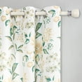 thumbnail image 3 of VOGOL Home Decor Flower Printed Drapes, Light Filtering Window Curtain Panels for Living Room, Grommet, 63 inches Long, 2 Packs, 3 of 8
