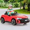 thumbnail image 4 of OLAKIDS 12V Kids Ride On Car, Licensed Audi RS e-tron GT Electric Vehicle with Remote Control, Toddlers Battery Powered Toy with 4 Wheels Suspension, LED Headlight, Music, MP3, USB, TF Port (Red), 4 of 10