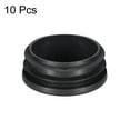 thumbnail image 3 of Uxcell 1.65" Tapa de extremo de tubo redondo de acero para muebles, cubiertas de tubo insertadas en negro PE 10 Pcs, 3 of 3
