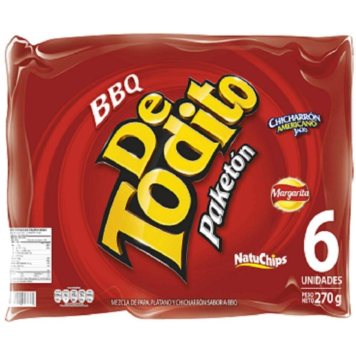 De Todito & Todo Sweet and Salty Plantain Chips Chicharrones Fried