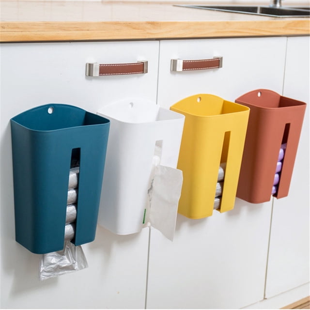 Cqxid Home Textile Storage Under $10 Tissue Storage Box Wall-mounted Paper Towel Holder Garbage bag sorting box