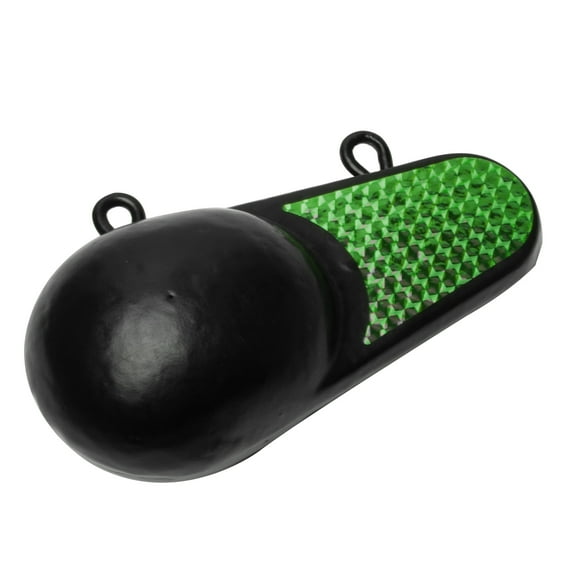Extreme Max 3006.8978 Coated Keel-Style Downrigger Weight - 8 lbs. with Green Flash