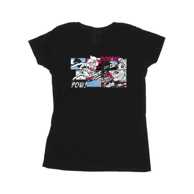DC Comics T-Shirt en Coton pour Femmes Superman Bande Dessinée