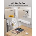 Multiple Extention Flat Extension Cord with Multiple Outlets, Surge Protector Power Strip ...