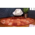 thumbnail image 4 of Unique Loom Tapis Rustique d'Automne 3 Pieds 3 x 3 Pieds 3 Rond Terre Cuite/bourgogne, 4 of 10